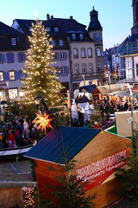 Der Emmendinger Weihnachtsmarkt kommt an.  | Foto: Michael Sträter