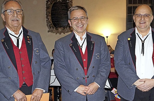 Die Geehrten:   Rolf Gdemann,  Dietmar Schmiedlin, Rolf Dreher (v.l.)  | Foto: Silke Hartenstein