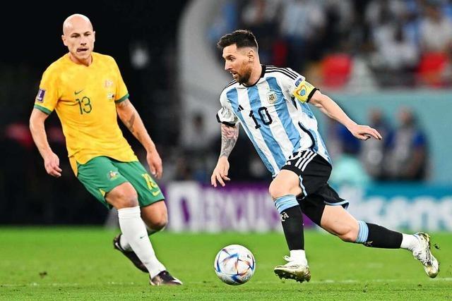 Tor im 1000. Spiel: Messi führt Argentinien ins WM-Viertelfinale