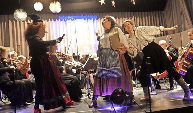 Die Inszenierung von Humperdincks Mrc...ne mit Hnsel und Gretel und der Hexe.  | Foto: Bianca Flier