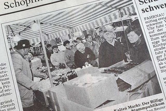 So war es damals: Der Kalte Markt in Schopfheim vor 100 und vor 25 Jahren