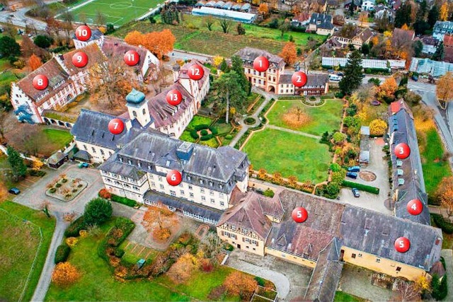 Das Schloss in Heitersheim kennen viel...Rand von Heitersheim gut zu erkennen.   | Foto: Matthias Weniger/BZ-Grafik