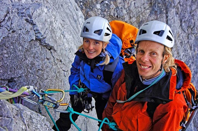 Daniela und Robert Jasper auf einer ihrer Klettertouren  | Foto: Privat