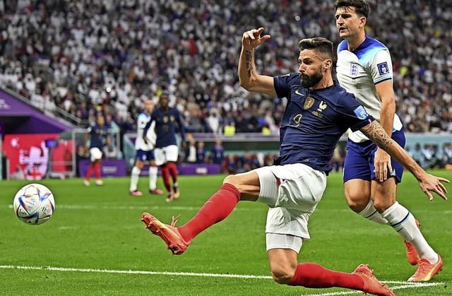 Der Spieler des Abends bei Frankreich: Olivier Giroud  | Foto: Robert Michael (dpa)