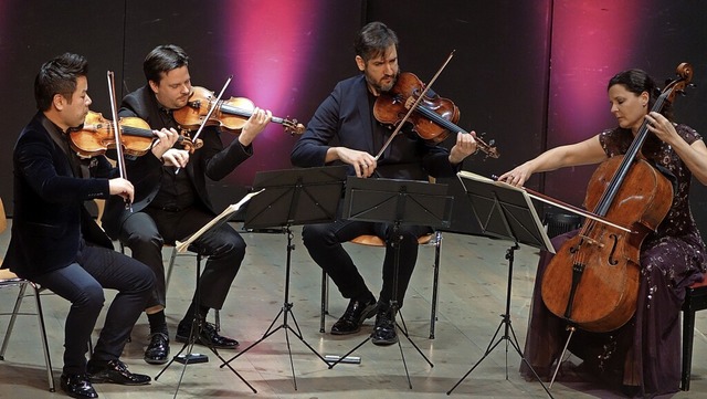 Das Stradivari-Quartett spielte im Brgersaal Rheinfelden Werke von Schumann   | Foto: Roswitha Frey