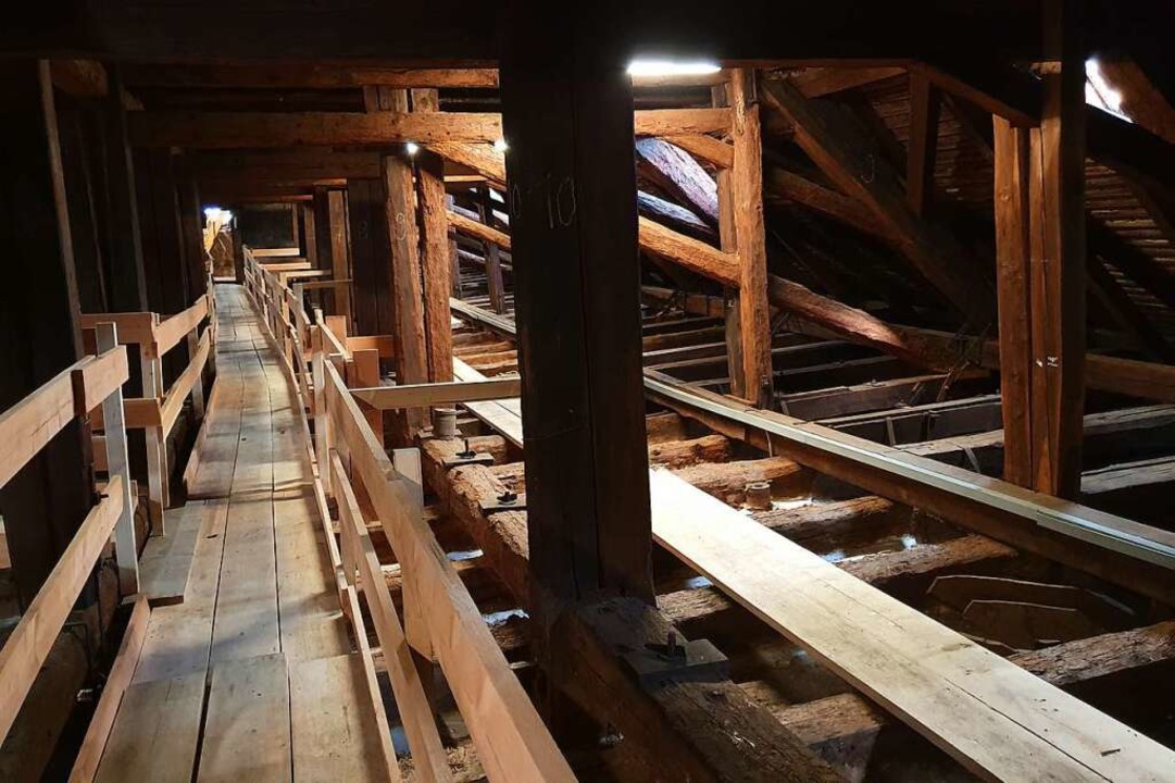 Der historische Dachstuhl der Pfarrkirche St. Alexius in Herbolzheim  | Foto: Hannes Selz