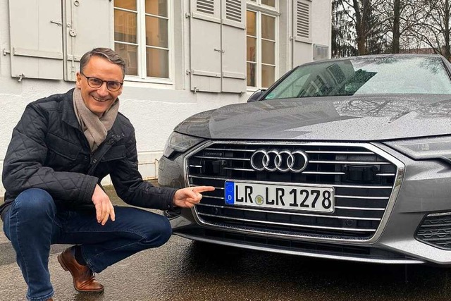 Doppelt &#8222;LR&#8220;: Oberbrgermeister Markus Ibert und sein Dienstwagen  | Foto: Mark Alexander