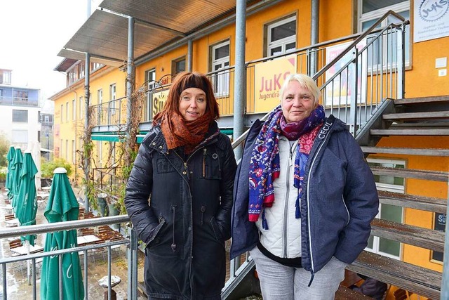 Franziska Braegger und Karin Schicking...#8222;Haus 37&#8220; stattfinden wird.  | Foto: Ingo Schneider
