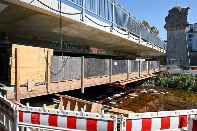 Die Ochsenbrücke in Freiburg ist wieder frei befahrbar