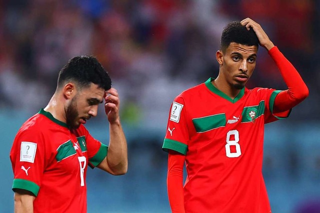 Die groe Turnier-berraschung Marokko...ich nun doch ohne Medaille aus der WM.  | Foto: Tom Weller (dpa)