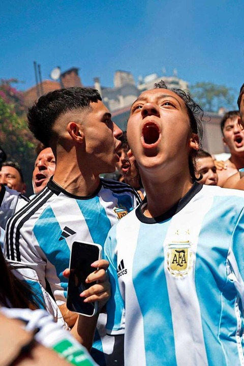 Ein Land im emotionalen Ausnahmezustand: Argentinien ist Fuball-Weltmeister.  | Foto: TOMAS CUESTA (AFP)