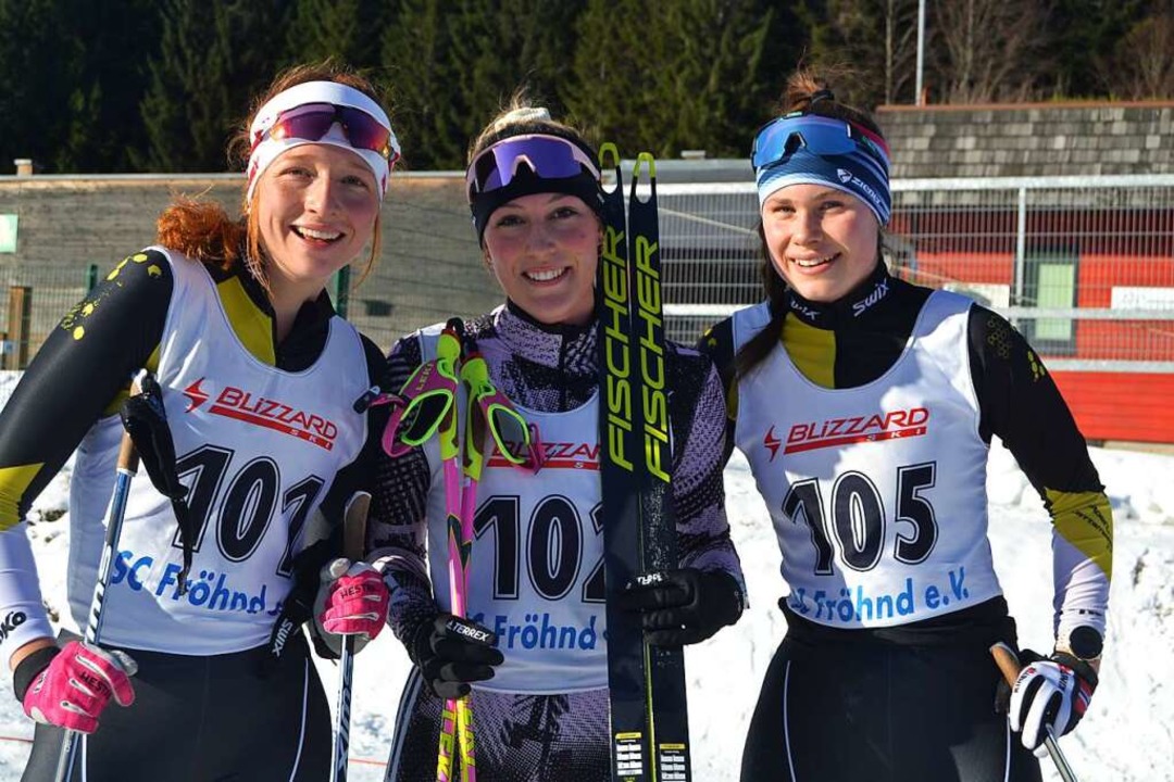 Topplatzierte der U18: Lotta Schelb, Louisa Haag und Eva Dorer (von links).  | Foto: Helmut Junkel