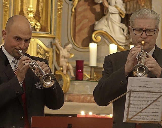 Brillierten solo:  Stefan belin und Bernd Wolpensinger.   | Foto: Roswitha Frey