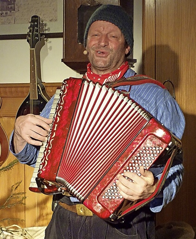 Martin Wangler alias Fidelius Waldvogel im Hartheimer Salmen  | Foto: Salmenverein Hartheim