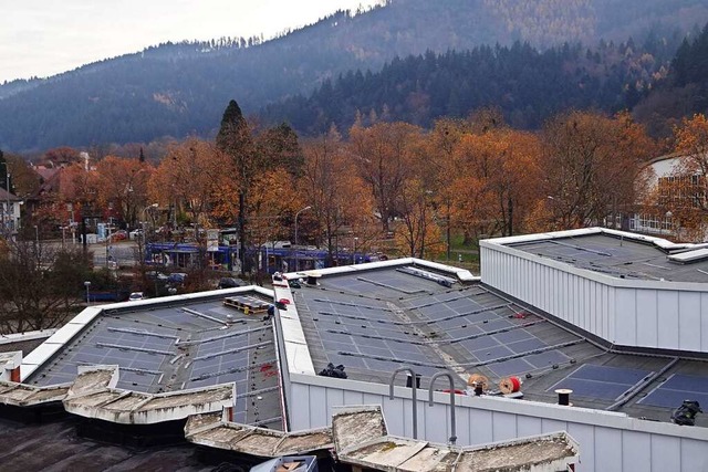 Die PV-Module auf dem Dach der Hochschule fr Musik sind leicht und effizient.  | Foto: Ben Klauner