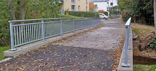 Die Brcke im Grneck soll nach dem Wu...ie Nutzung durch Autos zu verhindern.   | Foto: Wolfgang Beck