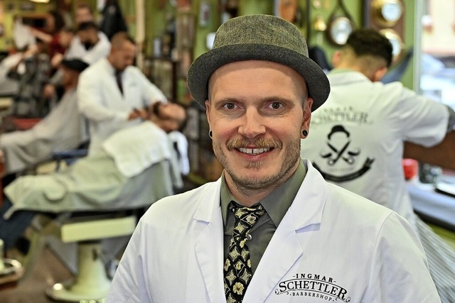 Ingmar Schettler in einem seiner Barbershops  | Foto: Michael Bamberger