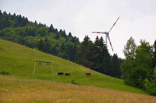 In Frhnd gibt es bereits ein Windrad....dem Zeller Blauen auf den Weg bringen.  | Foto: Sarah Trinler