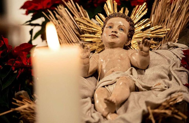 An Weihnachten wird Jesu Geburt gefeie...ortet die Frage fr sich etwas anders.  | Foto: Sven Hoppe (dpa)