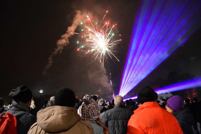 So sah es 2019 aus, als Feuerwerk und Laser-Show noch stattfanden.  | Foto: Horatio Gollin