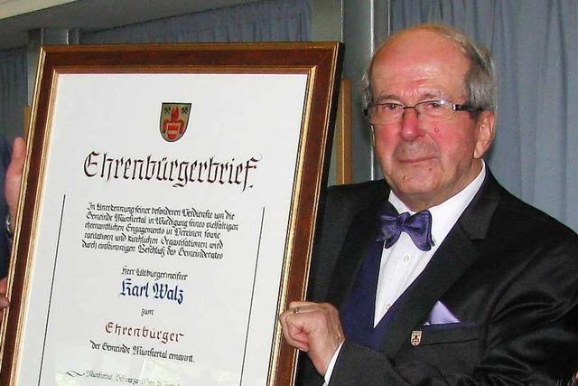 Mnstertal trauert um seinen langjhrigen Brgermeister Karl Walz