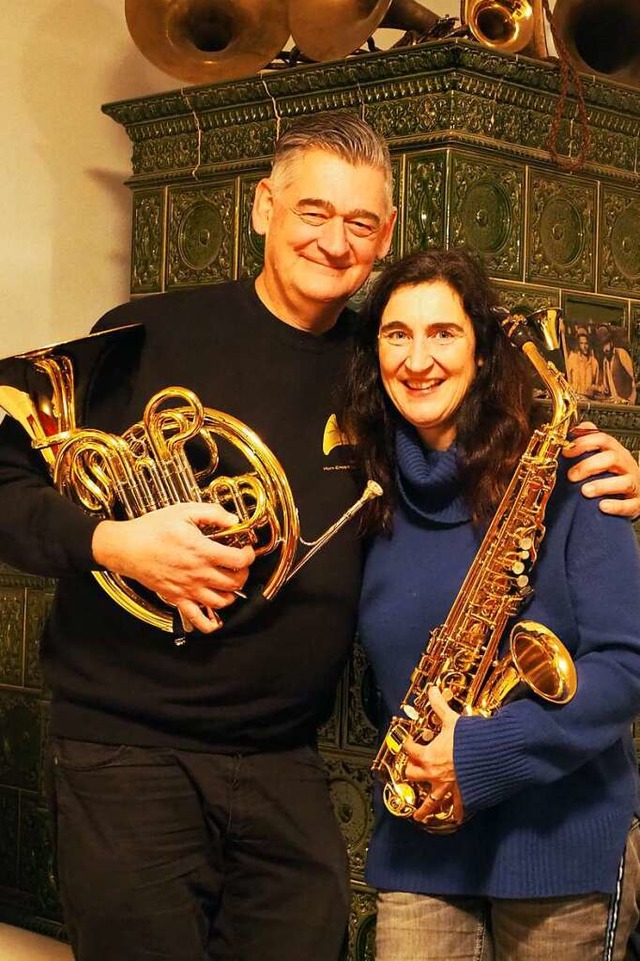 Vielseitiges Musikerpaar: Heike Rgert und Heiner Krause  | Foto: Herbert Frey