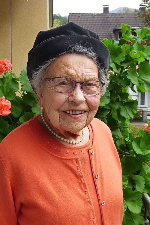 Ida Weber ist im Alter von 103 Jahren ...ie war die bislang lteste Elzacherin.  | Foto: Roland Gutjahr