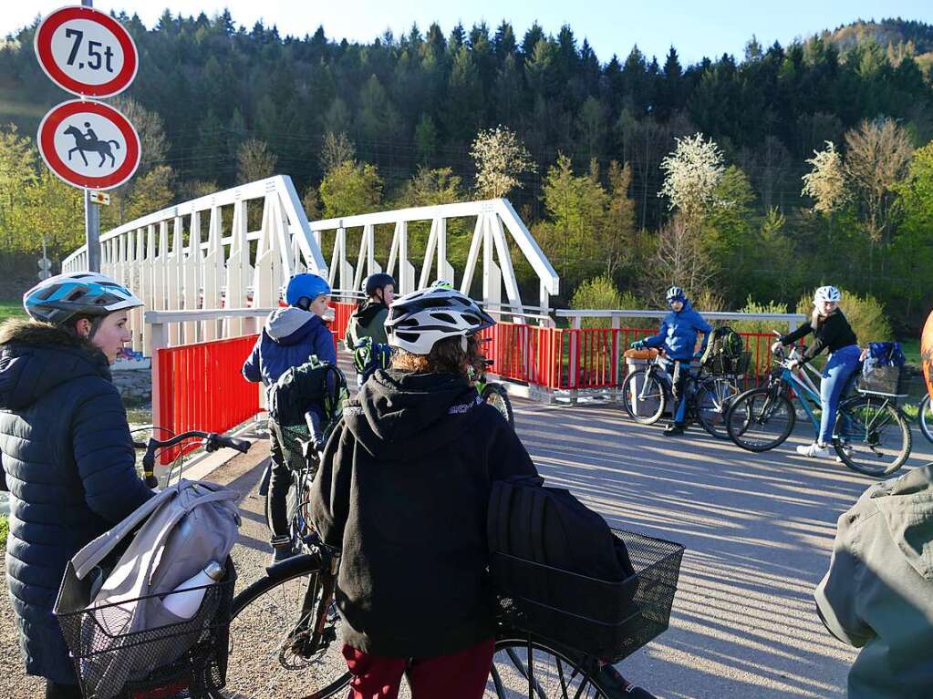 Fahrradwege-Check der Schler mit dem Oberbrgermeister