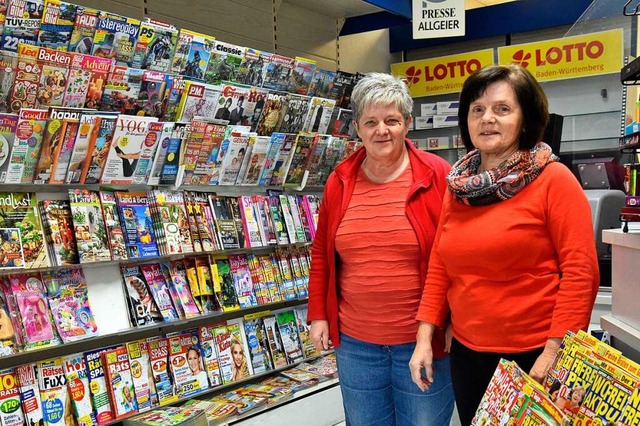 Monika Allgeier und Hildegard Frmmrich  schlieen ihren Kiosk in Denzlingen.  | Foto: Markus Zimmermann