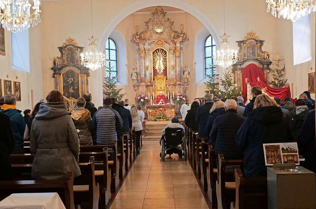 Die Messen in der Wallfahrtskirche Mar...erg waren an  Weihnachten gut besucht.  | Foto: Anton Schuler