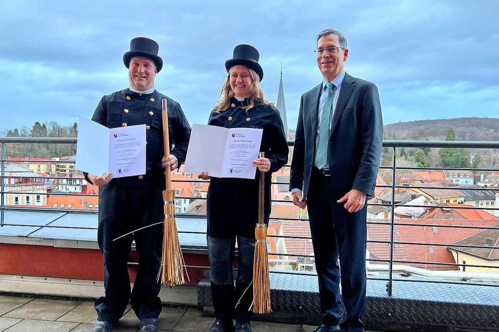 The district of Emmendingen has two new district chimney sweeps: Emmendingen