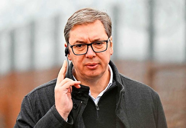 Hat den Kreml im Rcken: der serbische Prsident Aleksandar Vucic  | Foto: ATTILA KISBENEDEK (AFP)