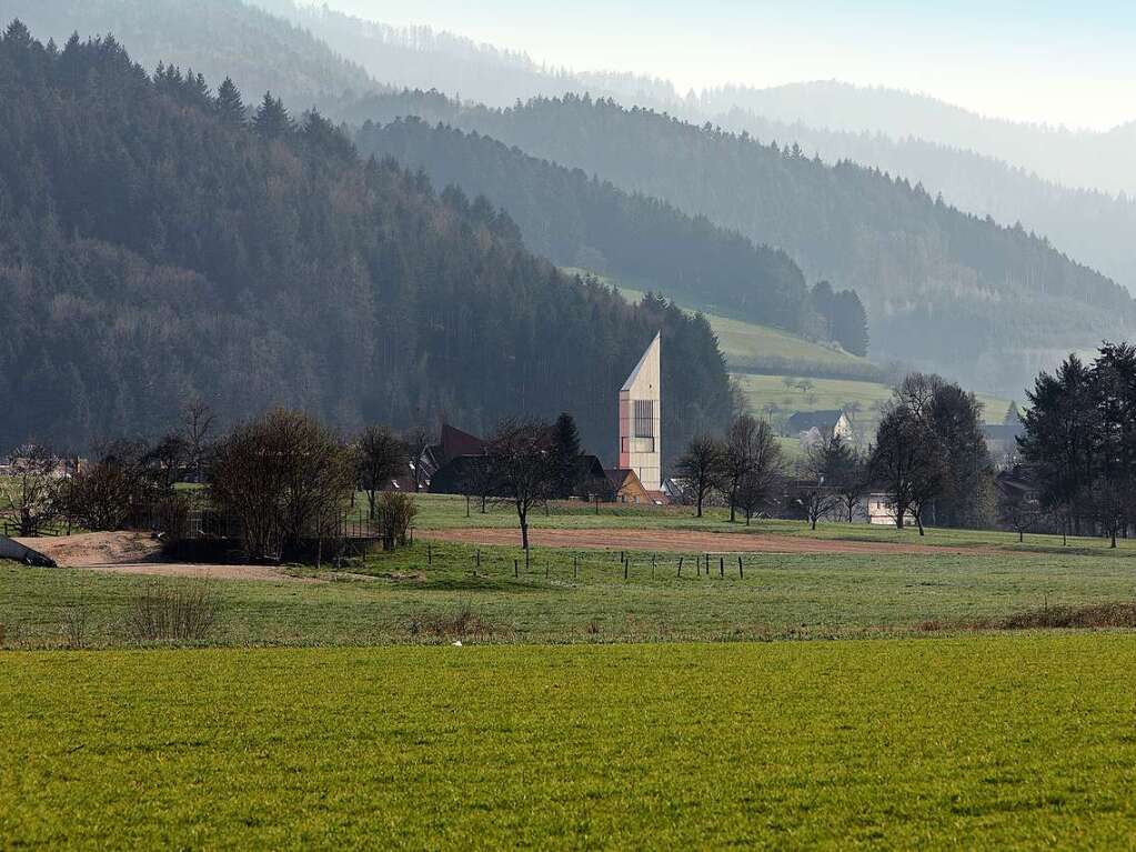 Der neue Kirchturm von St. Georg Bleibach – dafr wurde Architekt Klaus Wehrle mehrfach preisgekrnt.