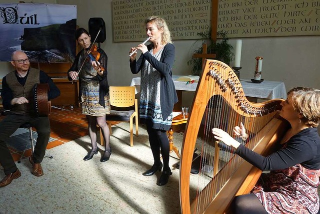 Das Ensemble Duil  bringt irische Kln...nzert in der St. Galluskirche Eichsel.  | Foto: Roswitha Frey