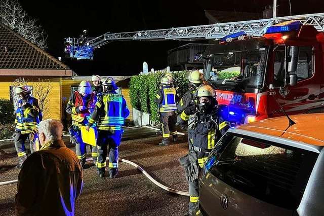 Das Feuer konnte schnell gelscht werden.  | Foto: Freiwillige Feuerwehr Lrrach