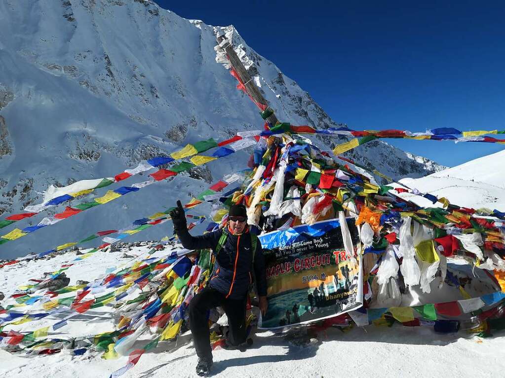 Gerhard Silberer aus Friesenheim gelang im November die Umrundung des Manaslu Massives in Nepal. Der Trip zhlt zu den absoluten Traumrouten.