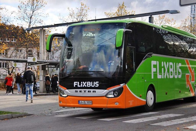 Drei Fernbuslinien von Flixbus (Archiv...ch am Zentralen Busbahnhof in Lrrach.  | Foto: Daniel Gramespacher