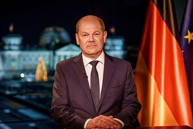 Bundeskanzler Scholz lobt den Zusammenhalt der Deutschen