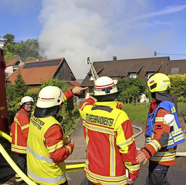 Die Eichstetter Feuerwehr  war 2022 st...Erweiterungsarbeiten  am  Umspannwerk.  | Foto: Horst David