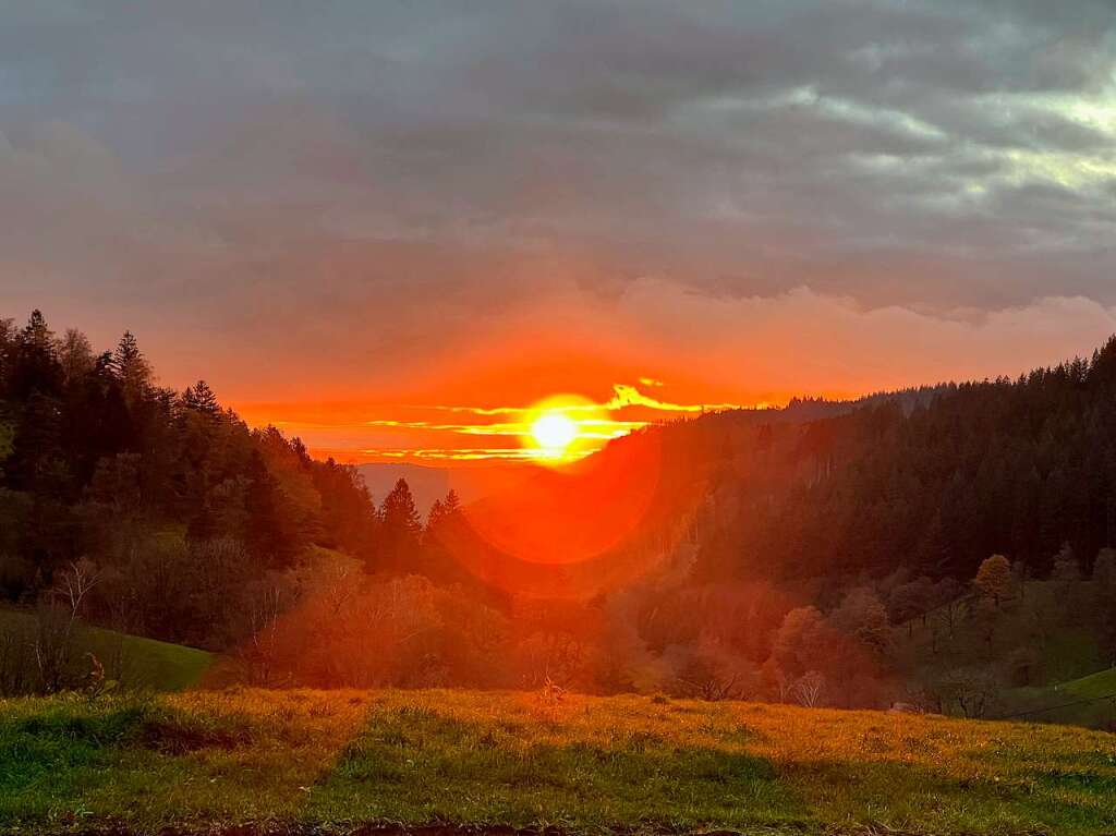 Sonnenuntergang am Landwassereck in Elzach-Oberprechtal