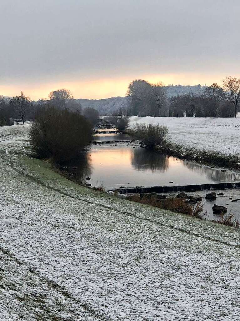 Ein wunderschner kalter Sonntagmorgen an der Elz