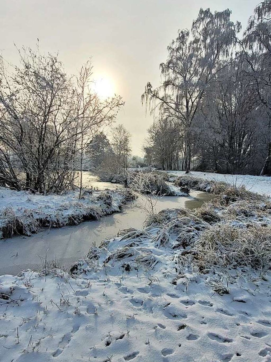 Die Winterstimmung am Kndringer Baggersee fing Natalie Erhardt ein.