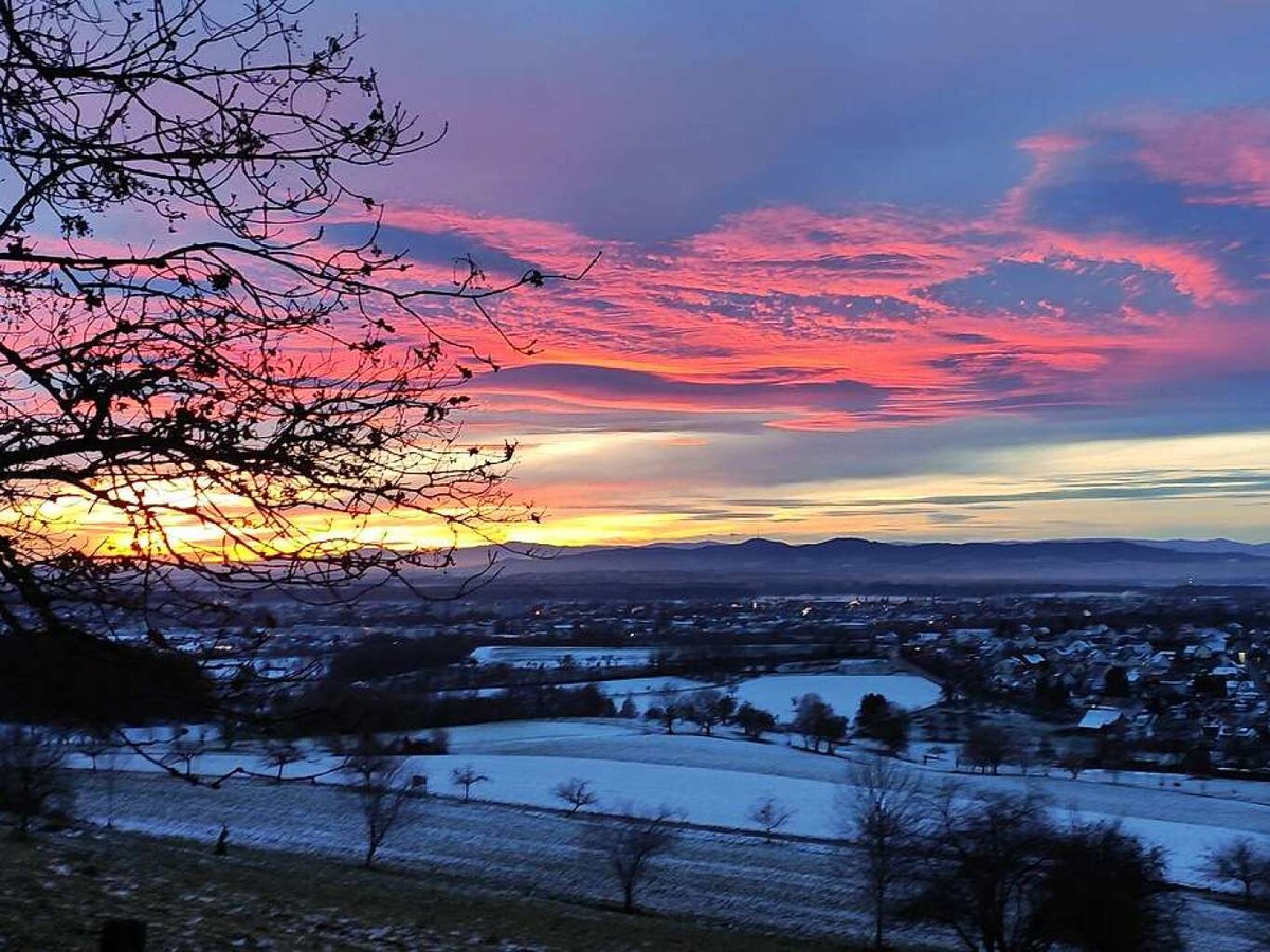 Abendstimmung von der Hochburg fotografiert