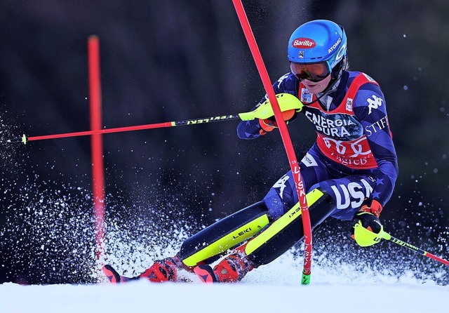 Mikaela Shiffrin fehlt nur noch ein Weltcup-Sieg zum Rekord von Lindsey Vonn.   | Foto: DAMIR SENCAR (AFP)