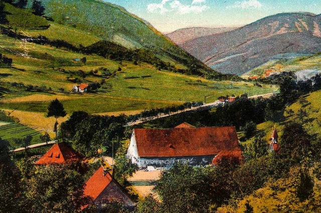 Der Schultishof in Obersimonswald auf einer alten Postkarte.  | Foto: Archiv: Hans-Jrgen Wehrle