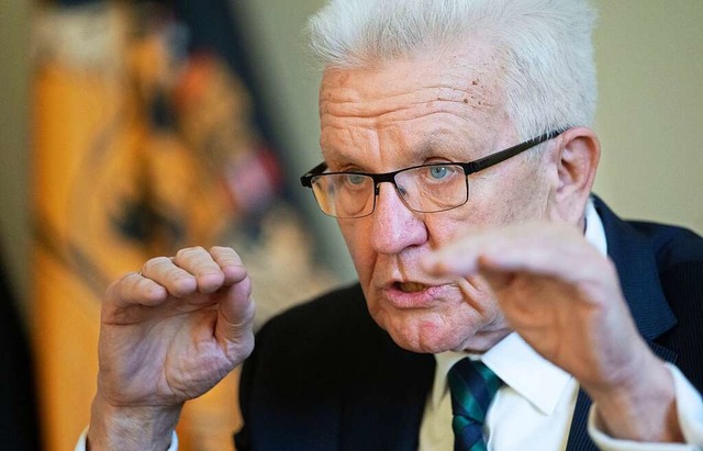 Kretschmann: &#8222;Es wre gut, wenn ... eigenen Sprache umgehen wrden&#8220;  | Foto: Marijan Murat (dpa)