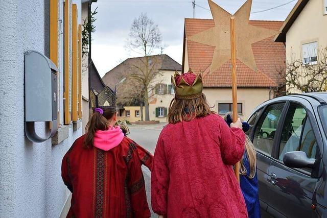 Zu wenig Sternsinger fr die vielen Griheimer, die ihren Besuch wnschen