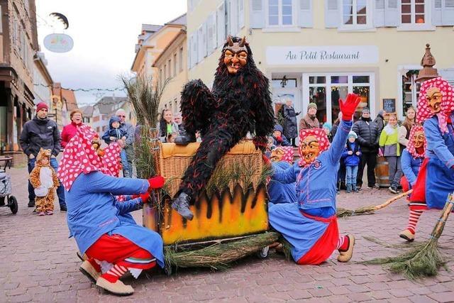 Beim diesjhrigen berregionalen Narrentreff in Ettenheim gab es kaum Konfetti-Werfereien