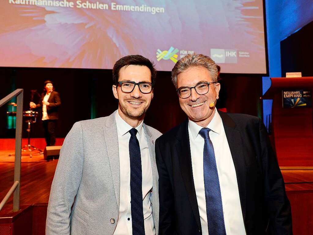 Der Oberbrgermeister und sein Vorgnger: Martin Horn und Dieter Salomon