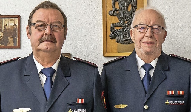 Paul Seiter (links) wurde fr 45 Jahre...hrt, Bernd Blocher sogar fr 60 Jahre.  | Foto: Jrgen Schweizer